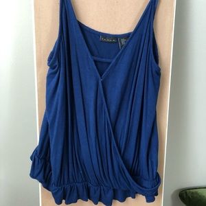 Super cute, cobalt blue wrap tank